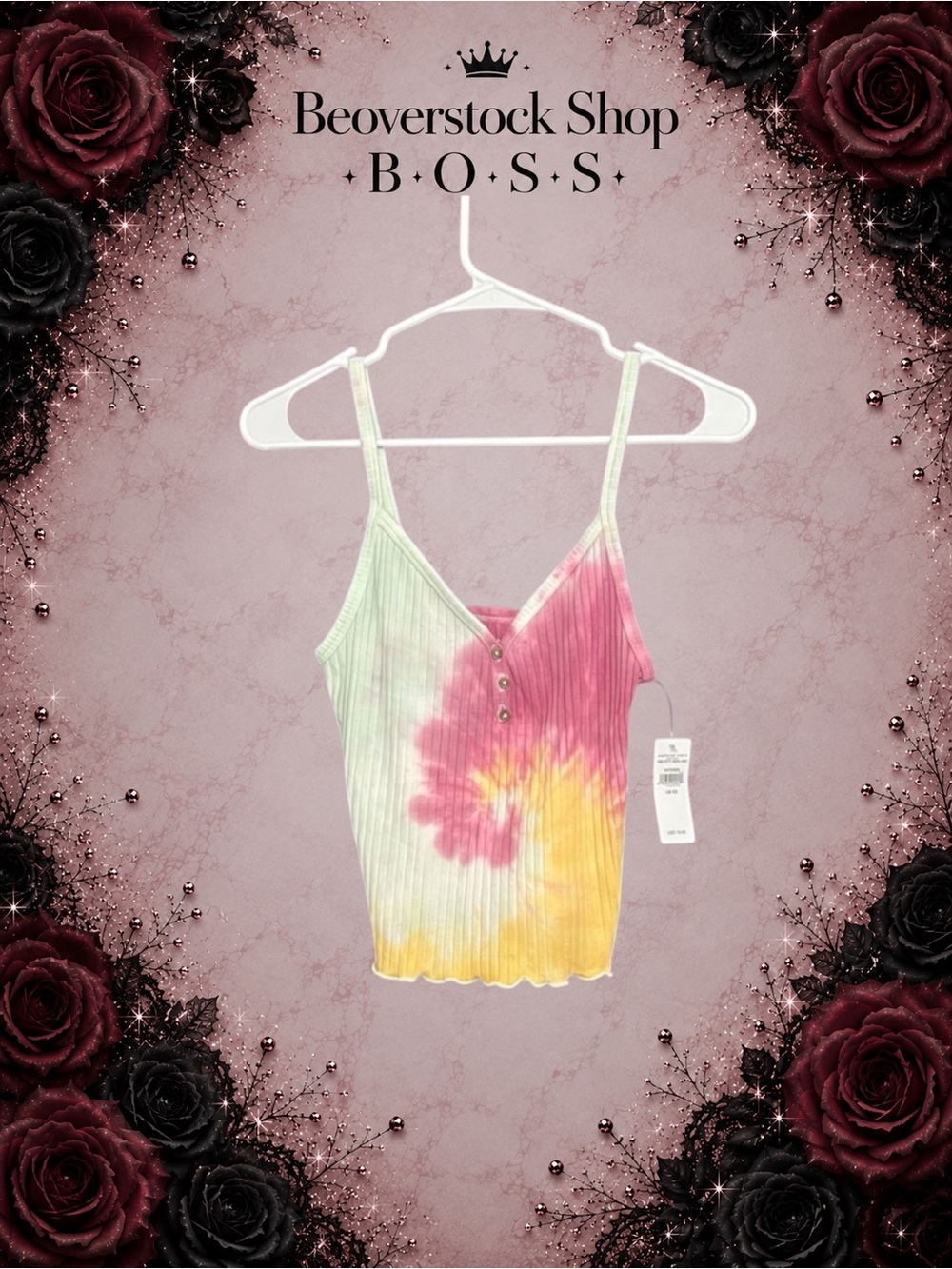 New American Eagle Outfitters Tank Top Crop Top Tie Dye Shirt